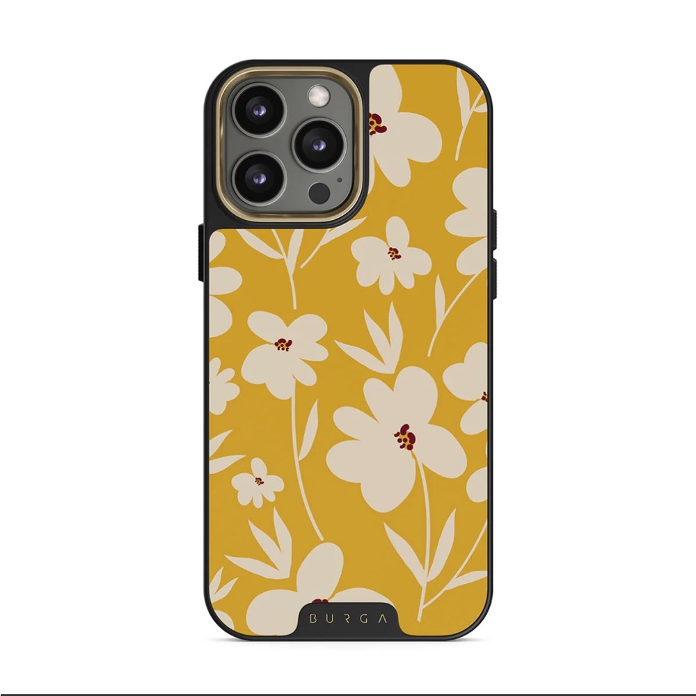 Burga Yellow Floral iPhone 14 Pro Case